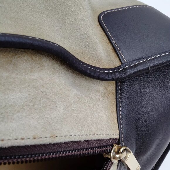 LOEWE Amazona Hand Bag Brown Suede Leather - Picture 9 of 9